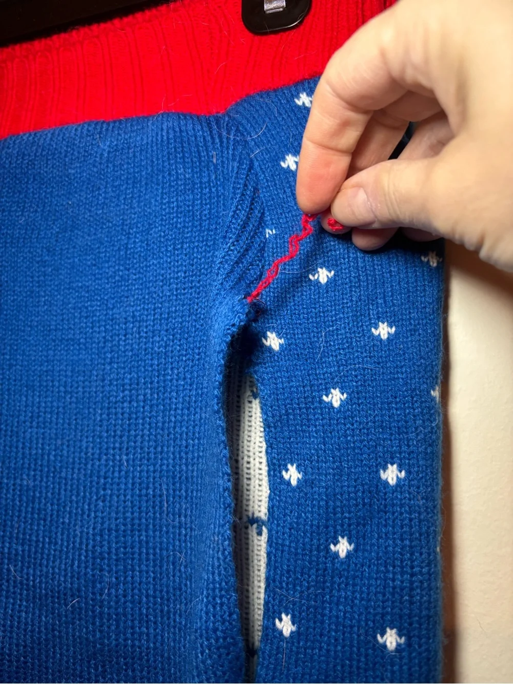 Peanuts blue knit